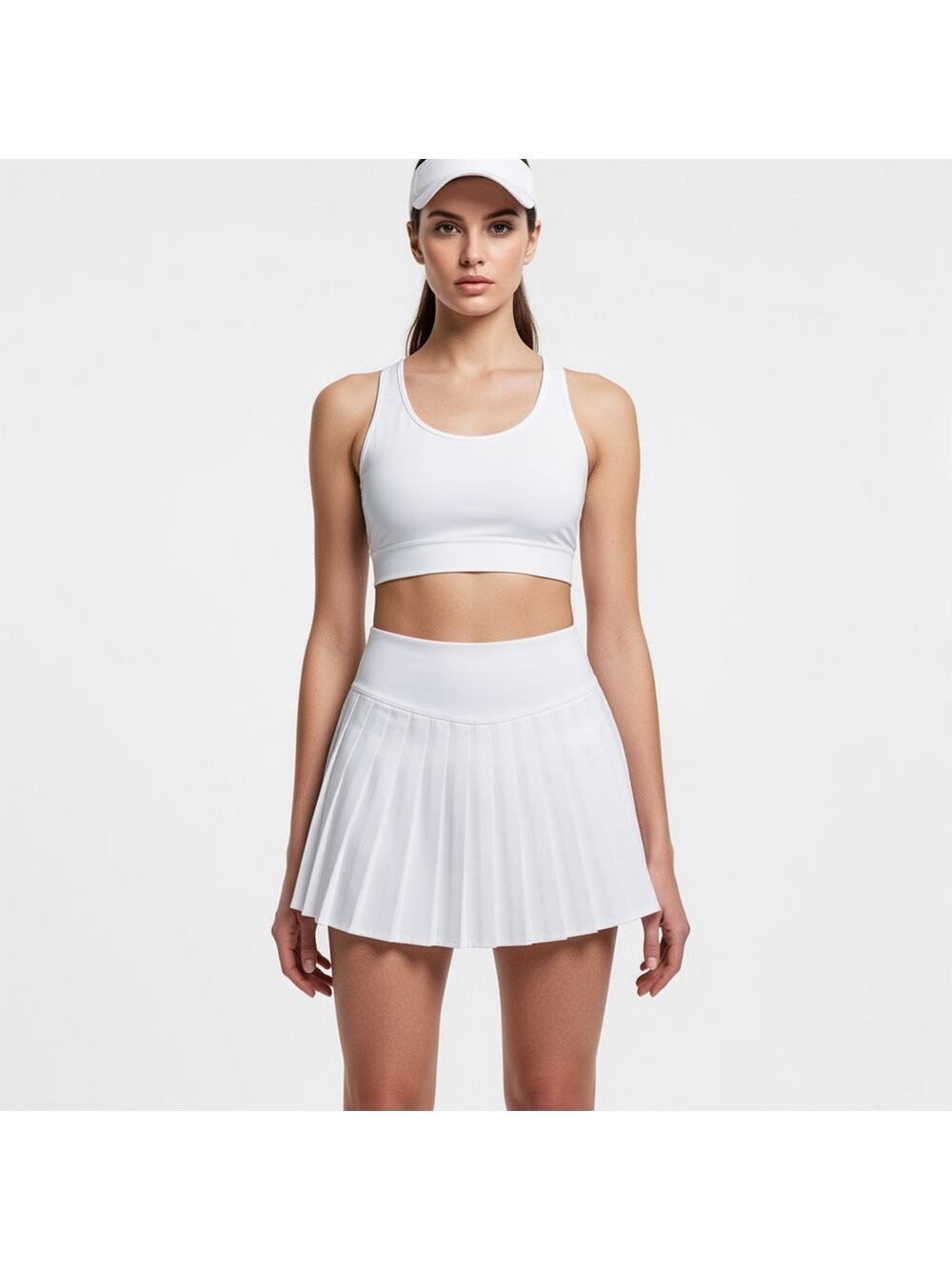 Forever 21 Active Pleated Skort white size medium